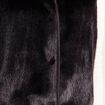 Gilet droit sans manches fausse fourrure noir femme