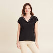 T-shirt manches courtes noir femme