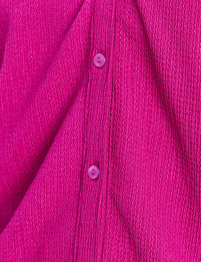 Chemisette effet boule manches courtes violet clair femme