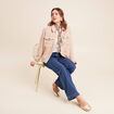 Jean large taille haute denim stone femme
