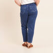 Jean droit r&eacute;versible bleu femme