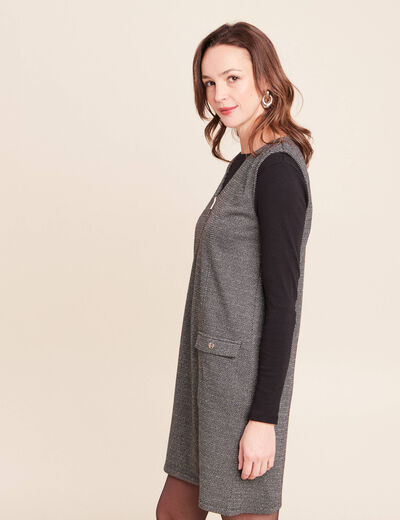 Robe chasuble gris femme