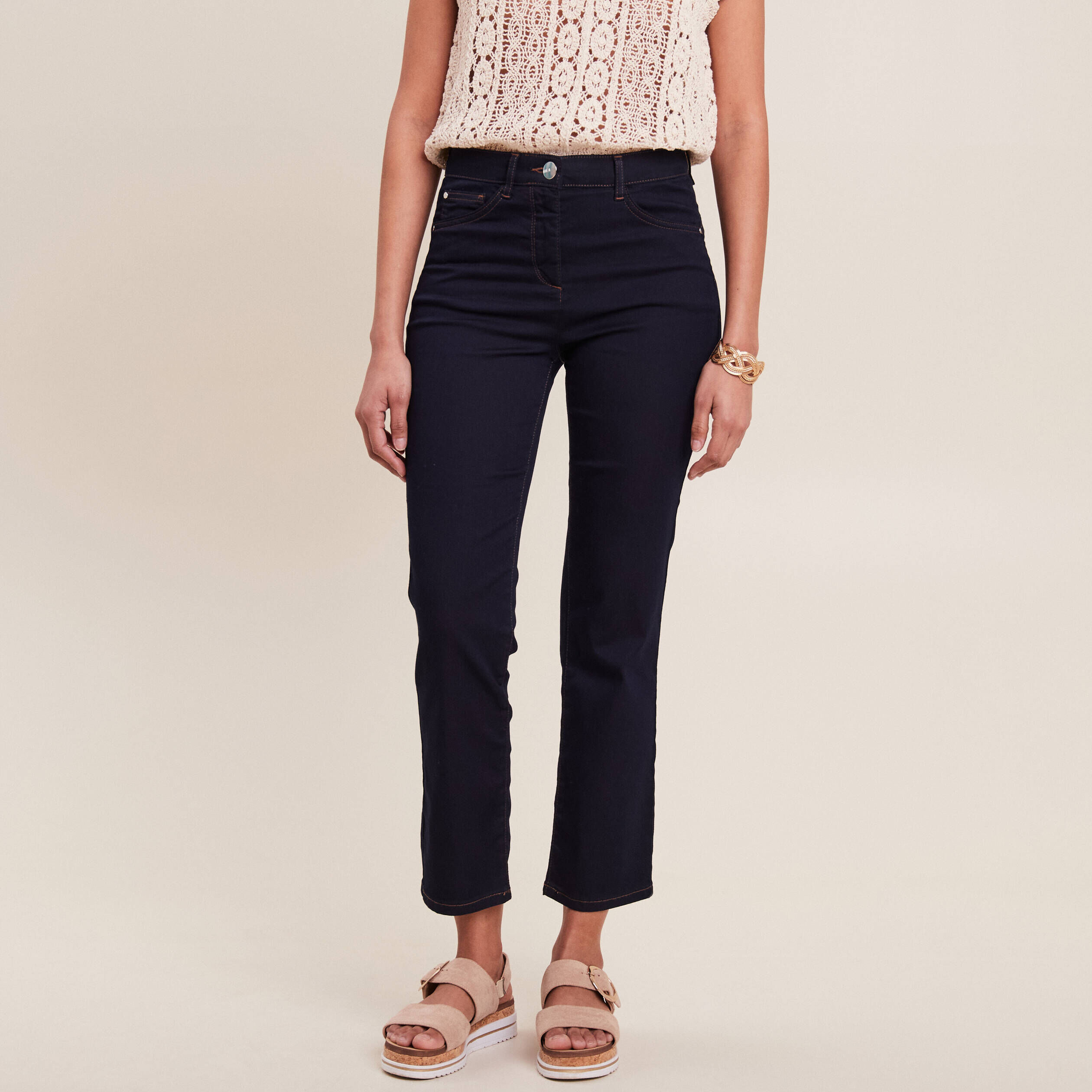 Jean boutonné taille haute deals