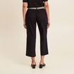Pantalon large 7/8ème ceinturé noir femme