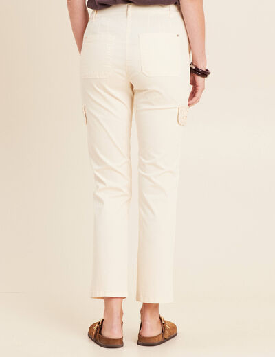 Pantalon jogpant 7/8ème ecru femme