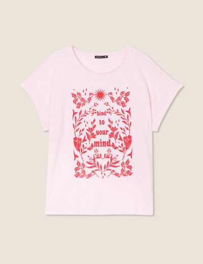 T-shirt manches courtes rose femme