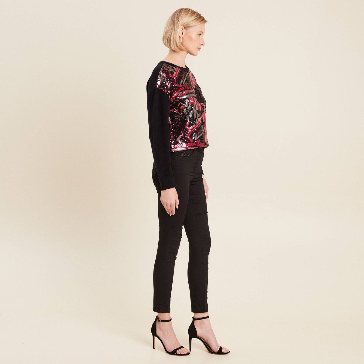 Pantalon magique Le L&eacute;ger coupe ajust&eacute;e noir femme