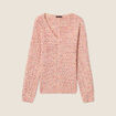 Pull manches longues rose fushia femme