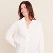 Chemise ample manches longues ecru femme