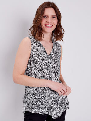Blouse sans manches noir femme