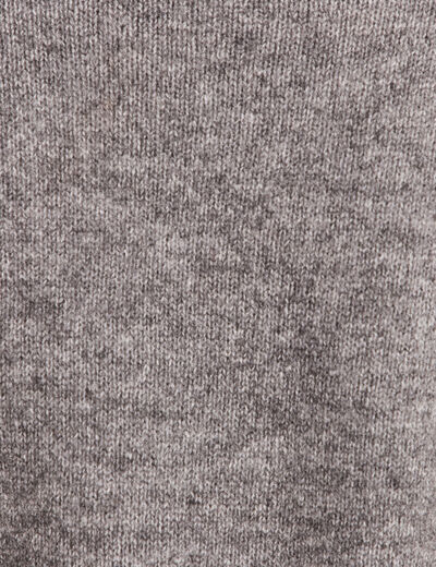 Pull manches longues sequins gris foncé femme