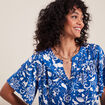 T-shirt manches courtes bleu femme