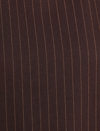 T-shirt droit col rond manches courtes marron femme