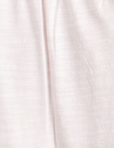 Blouse col tunisien manches courtes ecru femme