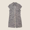 Robe droite zippée sable femme