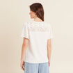 T-shirt manches courtes ecru femme