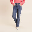 Jean coupe droite taille haute denim stone femme