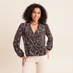 T-shirt cache-c&oelig;ur noir femme