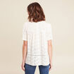 Blouse ample manches courtes ecru femme