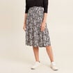 Jupe évasée fluide noir femme