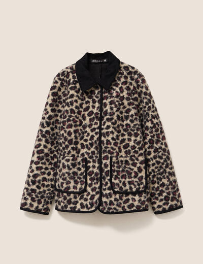 Manteau droit beige femme