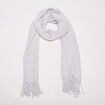 Écharpe à franges gris clair femme
