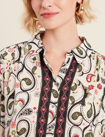 Chemise manches longues blanc femme