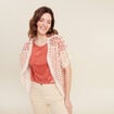 Veste esprit kimono marron foncé femme