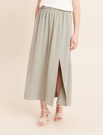 Jupe avec tresse vert clair femme
