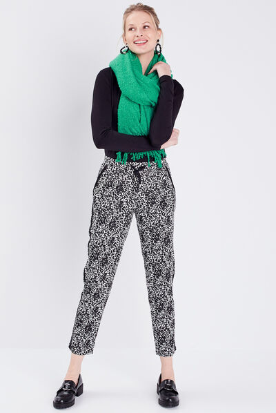 Pantalon jogging à coulisse noir femme