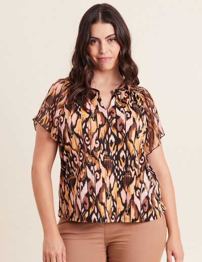 T-shirt manches courtes noir femme