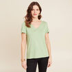 T-shirt manches courtes vert clair femme