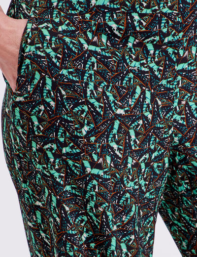 Pantalon flou vert pastel femme
