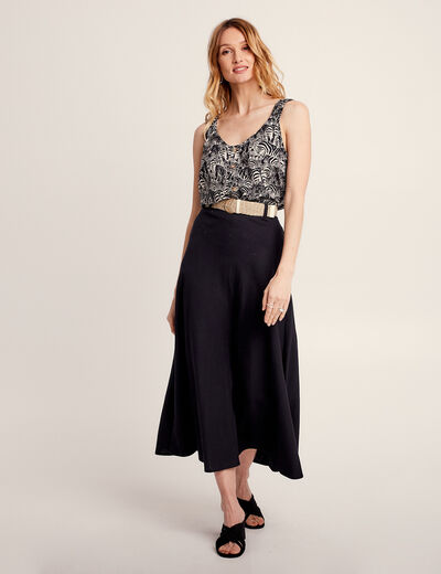Blouse bretelles larges blanc femme