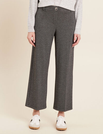 Pantalon large 7/8ème gris clair femme