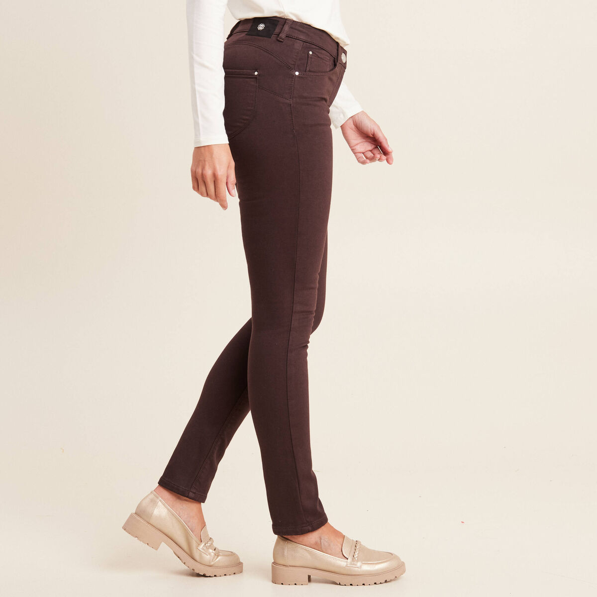 Pantalon magique Le Chaud marron fonc&eacute; femme