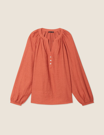 Blouse manches longues vieux rose femme