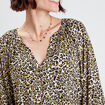Blouse manches 3/4 beige femme