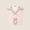 T-shirt manches courtes rose femme