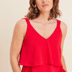 Débardeur ample sans manches rouge femme