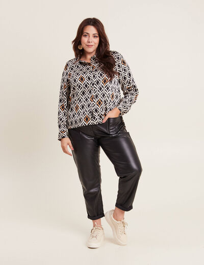 Chemise manches longues blanc femme