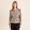 T-shirt manches longues beige femme