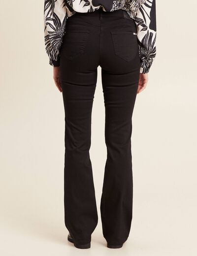 Pantalon léger bootcut taille basculée noir femme