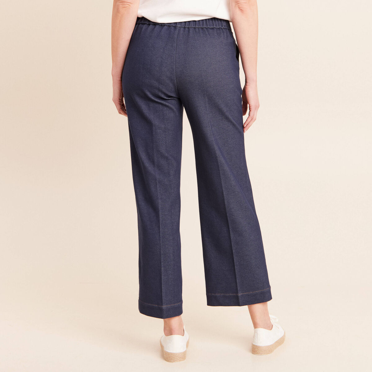Jean large 7/8&egrave;me denim brut femme