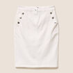Jupe droite longueur genou blanc femme