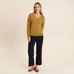 Jean large taille haute &agrave; paillettes denim brut femme