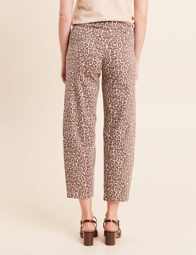 Pantalon magique Le L&eacute;ger coupe barrel beige femme