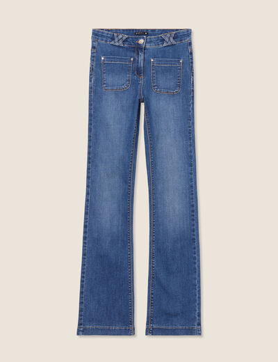 Jean bootcut taille standard denim stone femme