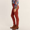 Jean magique ajusté taille standard marron cognac femme