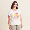 T-shirt manches courtes ecru femme